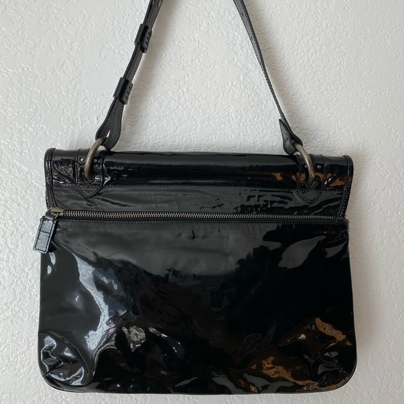 Vintage Dries Van Note black shiny patent leather Y2K 90s handbag - Picture 5 of 11
